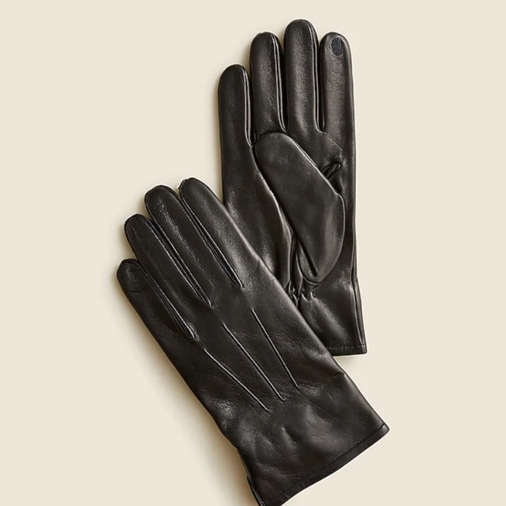 Elegant Black Leather Gloves